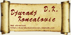 Đurađ Končalović vizit kartica